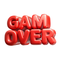 stunning abstract Game Over Text Effect Red Gradient Transparent exclusive png