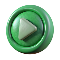 elegant minimalist Game Play Button Green Color Cutout high resolution png