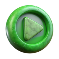 serene abstract Game Play Button Green Color Cutout genuine png