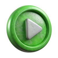 beautiful abstract Game Play Button Green Color Cutout professional png