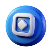 wonderful classic Game Ui Button Blue with White Text Transparent Background original png