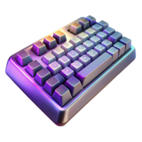 beautiful creative Gaming Keyboard Backlit Keys Isolated Element premium png