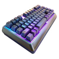 wonderful minimalist Gaming Keyboard Backlit Keys Isolated Element premium png