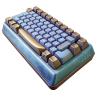 magnificent vintage Gaming Keyboard Mechanical Keys Isolated Element detailed png