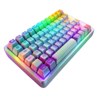 wonderful traditional Gaming Keyboard Rgb Backlit Colorful Keys Transparent Background premium png