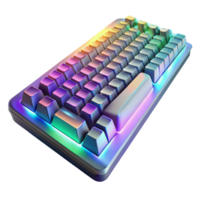 elegant abstract Gaming Keyboard with Rgb Lighting Isolated Cutout premium png