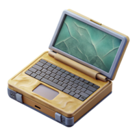 wonderful rustic Gaming Laptop Top View Open Screen Cutout detailed png