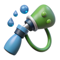 beautiful creative Garden Hose Spraying Water Drops Transparent Background authentic png
