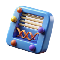 vibrant abstract Genetic Sequencing Machine with Dna Strands Cutout high resolution png