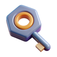 impressive vintage Geometric Key Icon with Keyword Research for Seo Transparent Background genuine png