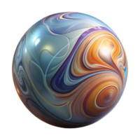 stunning minimalist Glass Marble with Swirls of Color Element exclusive png