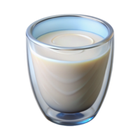elegant rustic Glass of Milk Cutout Front View authentic png