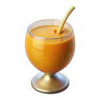 magnificent abstract Glass of Orange Juice Side View Isolated Element high resolution png