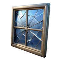extraordinary rustic Glass Window Pane Broken Shattered Effect Transparent Background genuine png