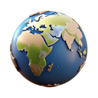 stunning classic Globe with Highlighted Countries Isolated original png
