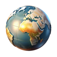 impressive vintage Globe with Illuminated Continents Cutout 4K png