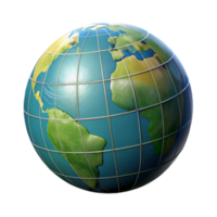 extraordinary artistic Globe with Latitude Lines Isolated detailed png