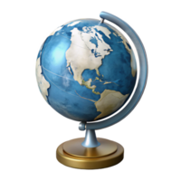 wonderful rustic Globe with Stand Top View Transparent Background high quality png