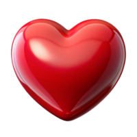 serene abstract Glossy Red Heart Cutout Transparent Background high quality png