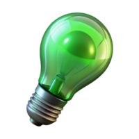 dramatic minimalist Glowing Light Bulb Green Transparent authentic png