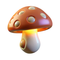 deslumbrante criativo brilhando cogumelo topo Visão transparente fundo original png