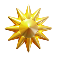 serene modern Glowing Starburst Yellow Color Cutout 4K png