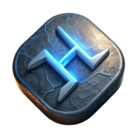 dramatic classic Glowing Rune Symbol Transparent Background high resolution png