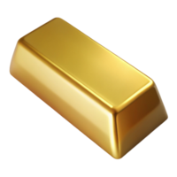 impressive creative Gold Bar Cutout with Shiny Surface Transparent Background original png