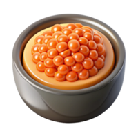 serene artistic Gourmet Appetizer with Caviar Isolated on Transparent Background high quality png