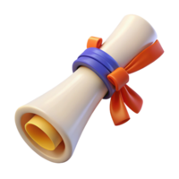extraordinary artistic Graduation Scroll Tied with Ribbon Isolated high resolution png