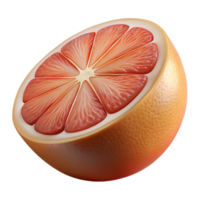 elegant rustic Grapefruit Half White Inside Element authentic png