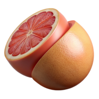 serene rustic Grapefruit Pink Half Isolated high resolution png