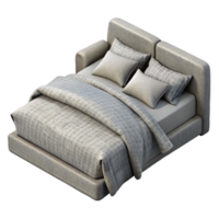 extraordinary rustic Gray Linen Bedding Set Isolated Element premium png