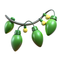 extraordinary abstract Green Christmas Garland with Lights Cutout high resolution png