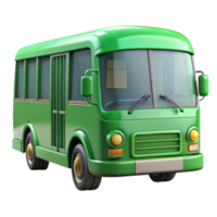 stunning classic Green City Bus Front View Transparent Background original png