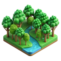 impressive creative Green Forest Canopy with Sunlight Filtering Through Cutout high resolution png