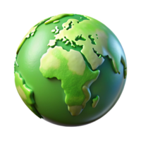 extraordinary modern Green Future Earth Globe Green Lush Isolated high resolution png