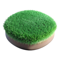 dramatic rustic Green Grass Patch Top View Isolated Element 4K png