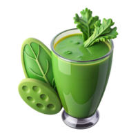 dramatic traditional Green Juice Glass Fresh Spinach Kale Blend Cutout original png