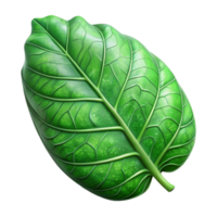 sereno artístico verde folha veias detalhado transparente fundo Prêmio png