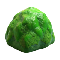 wonderful abstract Green Moss Covered Rock Side View Cutout original png