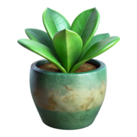 extraordinary contemporary Green Plant in a Ceramic Pot Isolated on Transparent Background high resolution png
