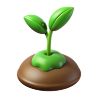 beautiful abstract Green Sprout Emerging From Soil Cutout professional png