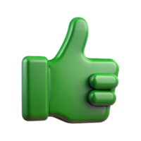 impressive abstract Green Thumb Up Icon Flat Design Isolated high quality png