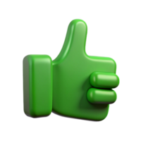 magnificent abstract Green Thumb Up Icon Flat Design Isolated high quality png