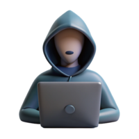 elegant rustic Hacker Silhouette in Front of Computer Isolated Element genuine png