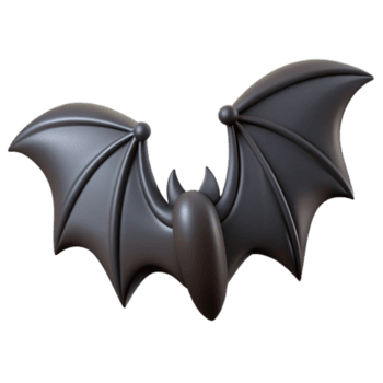 außergewöhnlich Jahrgang Halloween Schläger Flügel Verbreitung öffnen schwarz isoliert hoch Auflösung png