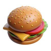 Maravilhoso artístico Hamburger topo Visão isolado detalhado png
