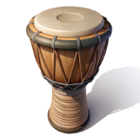 beautiful abstract Hand Drawn African Djembe Drum Cutout with Shadow original png