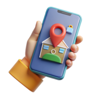 elegant artistic Hand Holding a Smartphone with Online Course App Cutout authentic png